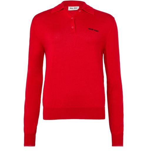 MIU MIU Long-sleeved polo shirt