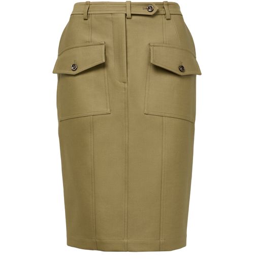 TOM FORD Stretch cotton tricotine above the knee skirt