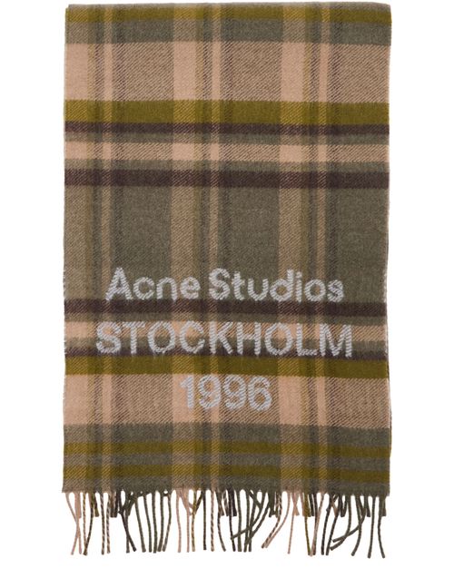 ACNE STUDIOS Check logo scarf