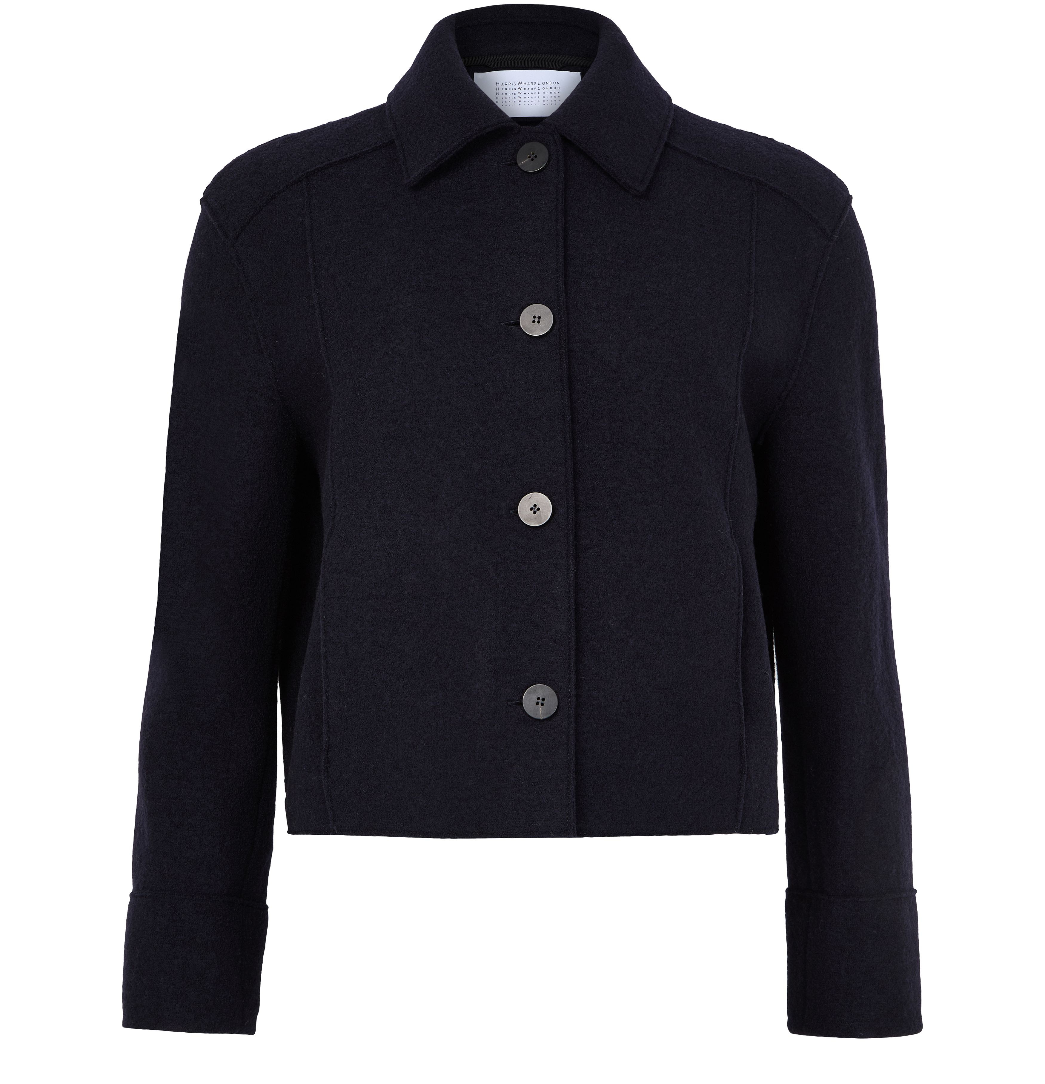 Boiled wool short jacket