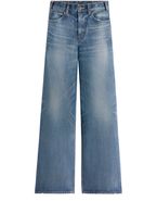 デニム・ジーパン FLARED SURF JEANS IN STEEL BLUE WASH DENIM Women's Flared surf jeans in union wash denim | CELINE | 24S