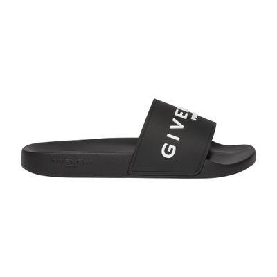 Givenchy Paris Flat Sandals In Noir