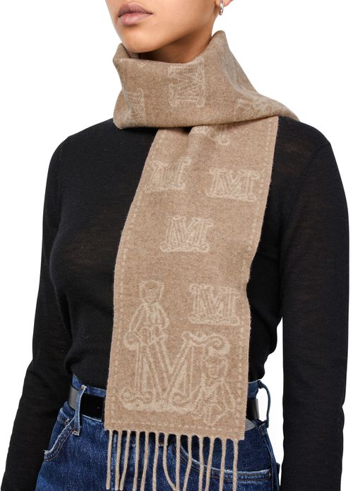 MAX MARA Wsanima logo scarf