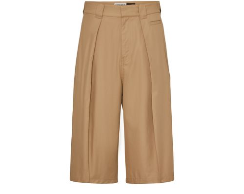 LOEWE Pleated shorts in cotton