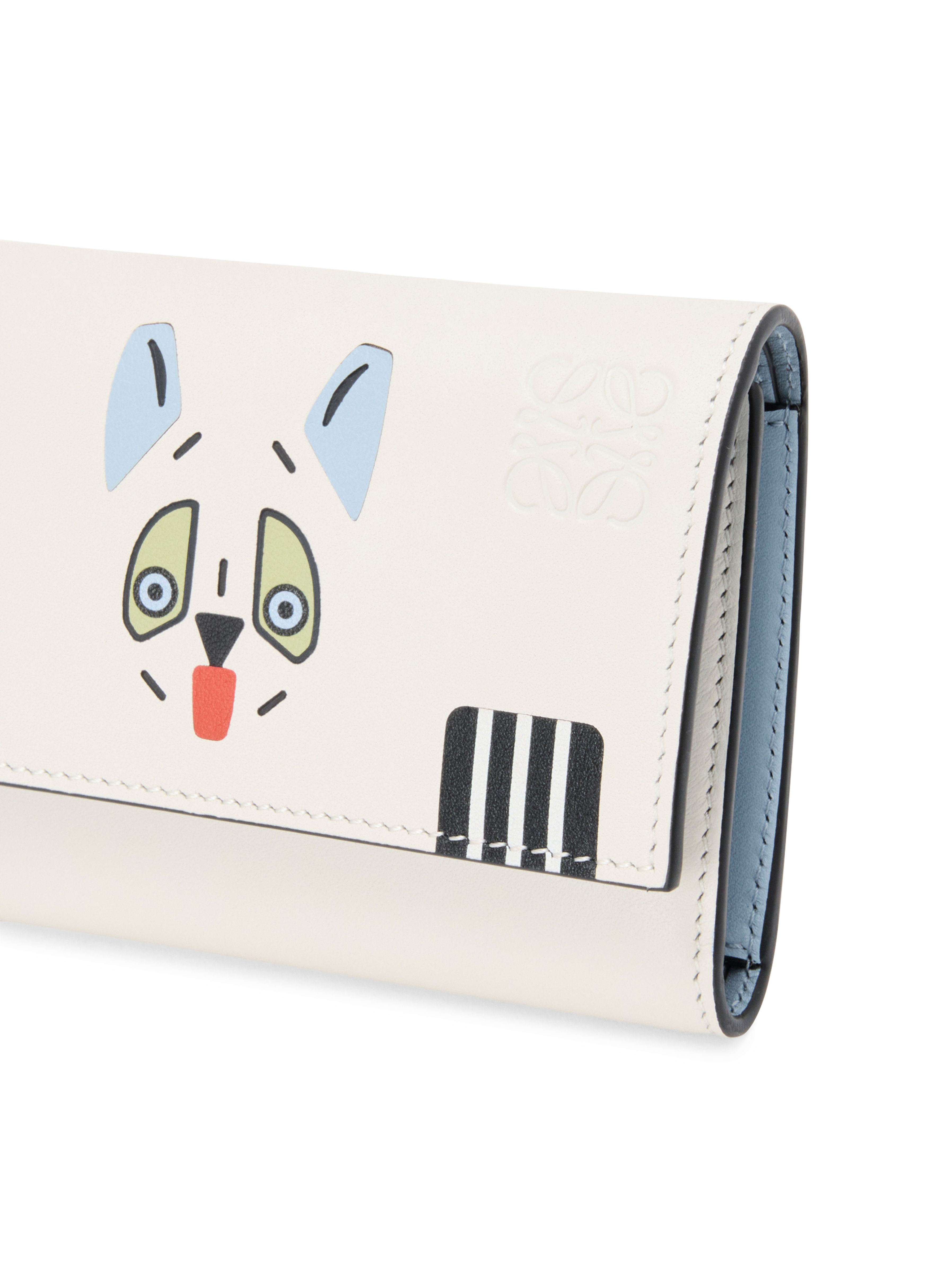 Futurist Cat small vertical wallet in classic calfskin thumbnail 5