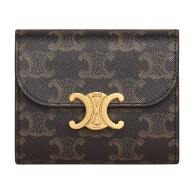 トリオンフ 【美品/希少】CELINE ヴィンテージ がま口コンパクトウォレット