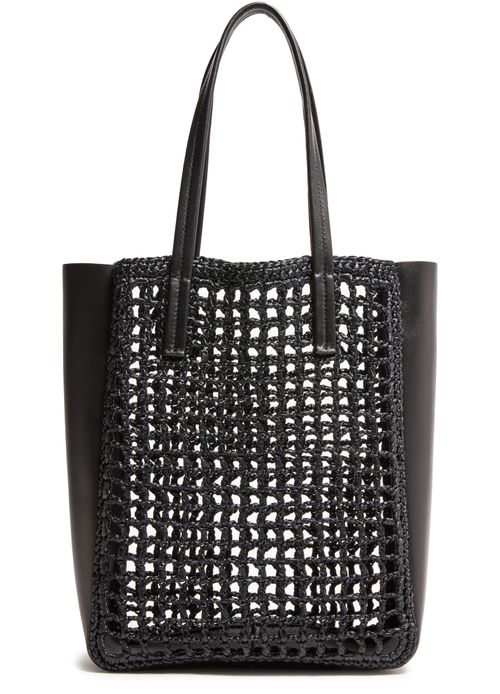 KHAITE Zoe small raffia tote bag