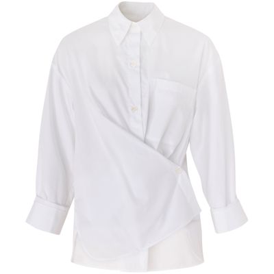 Twp Newest Earl Double-breasted Shirt In White