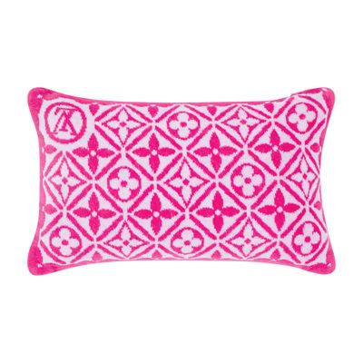 Louis Vuitton Monogram Flower Tile Small Beach Pillow In Pink