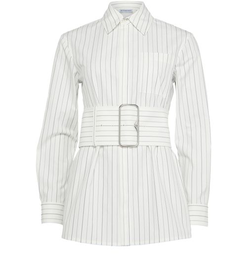 BURBERRY Belted cotton shirt