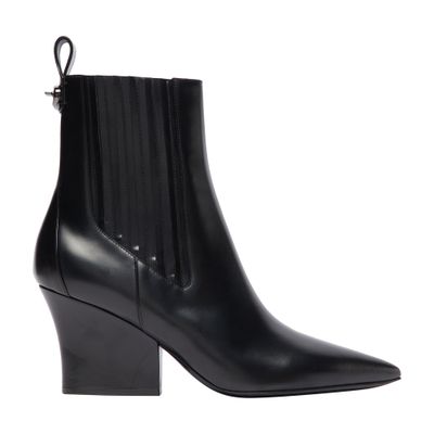 Valentino Vlogo Ankle Boots With Geometric Heel In Black