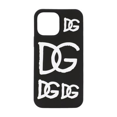 Dolce & Gabbana Rubber Iphone 13 Pro Max Cover In Black