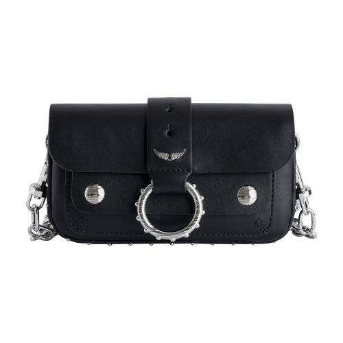 Zadig & Voltaire Kate Smooth Hobo Bag - Leather - Black In Noir_silver