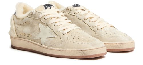 GOLDEN GOOSE Ball Star LTD aus Wildleder und Lammfell Sneakers