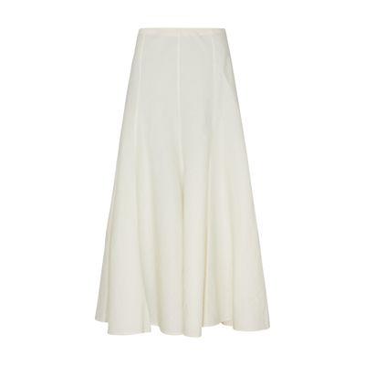 Khaite Lenno Midi Skirt In Neutral