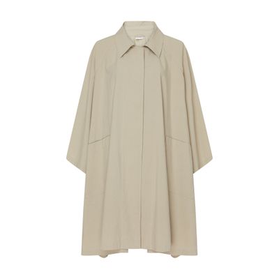 The Row Leinster Cotton Trench Coat In Light Beige