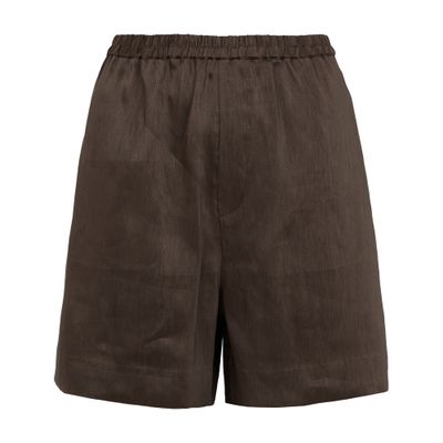 LOULOU STUDIO ADONIA ELASTIC WAISTBAND SHORTS
