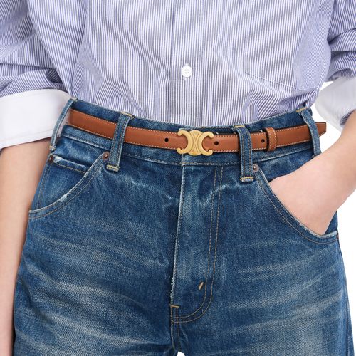 CELINE Triomphe small belt in natural calfskin