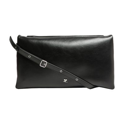 Courrèges Cuff Leather Bag In Black