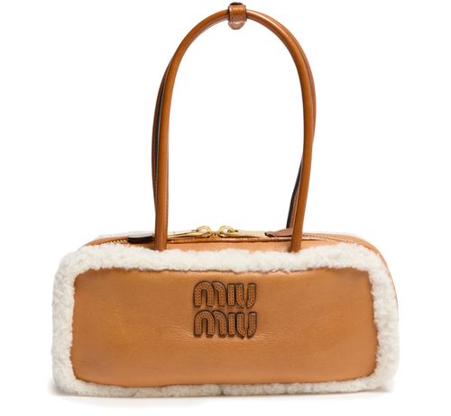 MIU MIU Petit sac en shearling Beau