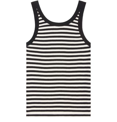 CELINE Tanktop im matrosenstil aus geripptem baumwolljersey