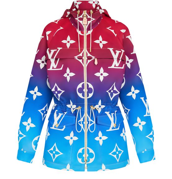 Women's Sunset Monogram Lightweight Hooded Parka, LOUIS VUITTON