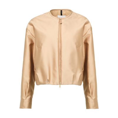 Shop Moncler Maupa Bomber In Brown