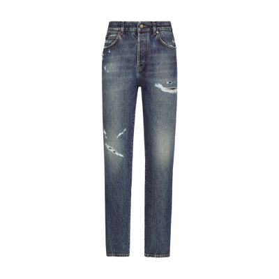 Dolce & Gabbana Jeans Im Distressed-look In Blue