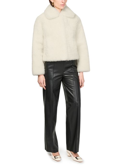 YVES SALOMON Cropped shaggy sheepskin jacket