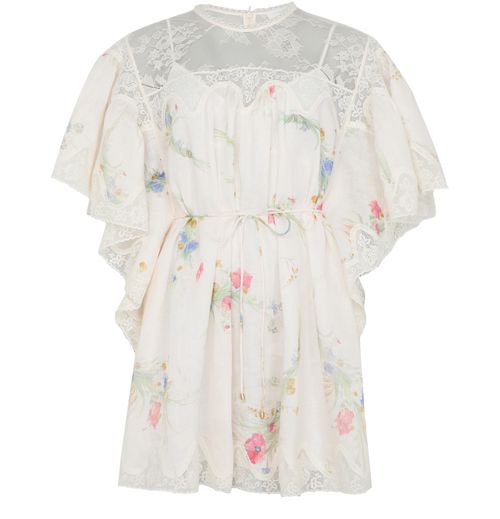 ZIMMERMANN Lucky lace trim mini dress