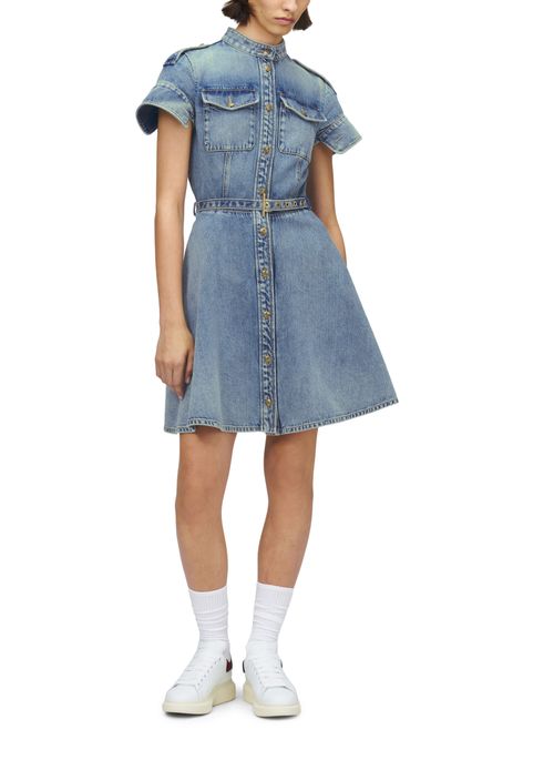MCQUEEN Denim mini dress
