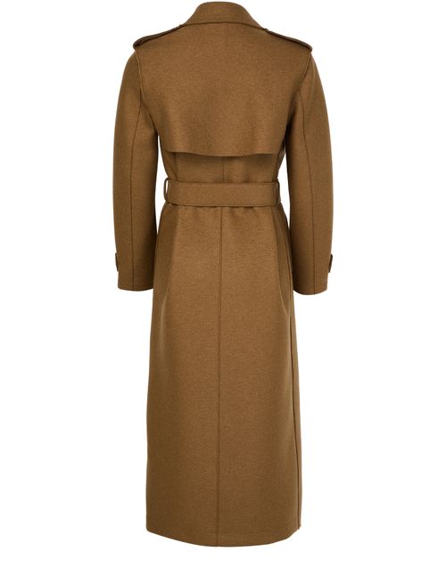 HARRIS WHARF LONDON Double-stitched long trench in pressed wool