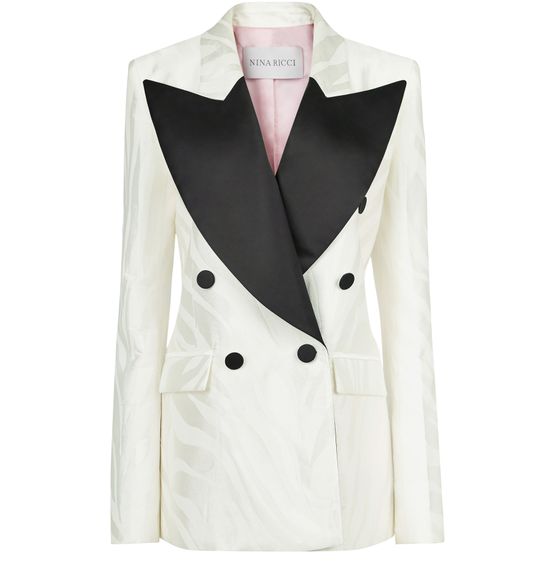 Oversized zebra jacquard blazer NINA RICCI