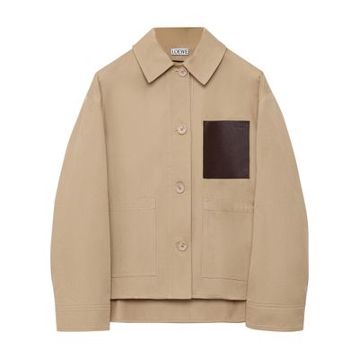 Loewe Cotton Jacket In Sand