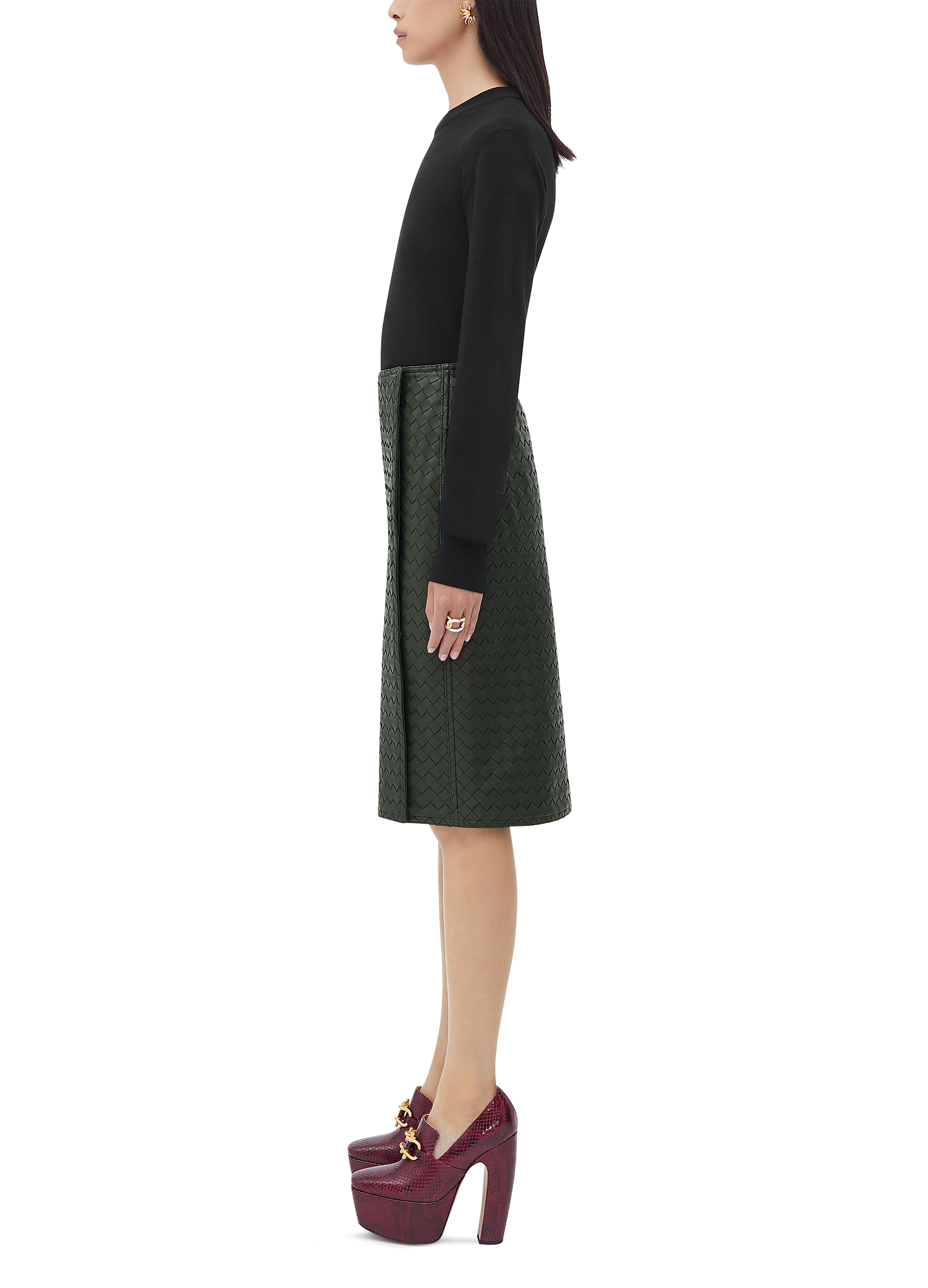 Intrecciato leather skirt thumbnail 5