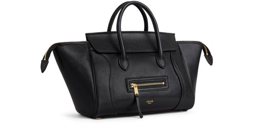 CELINE Small new luggage in supple shiny lambskin