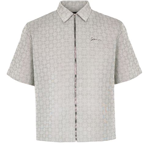 GIVENCHY Zipped shirt in monogram 72 jacquard