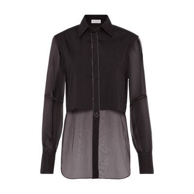 Brunello Cucinelli Poplin Shirt In Black