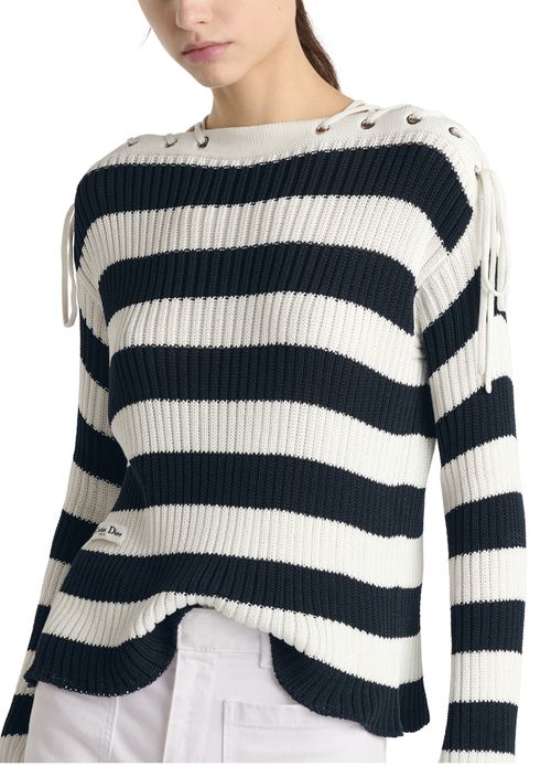 DIOR Dior Marinière sweater ribbed cotton knit