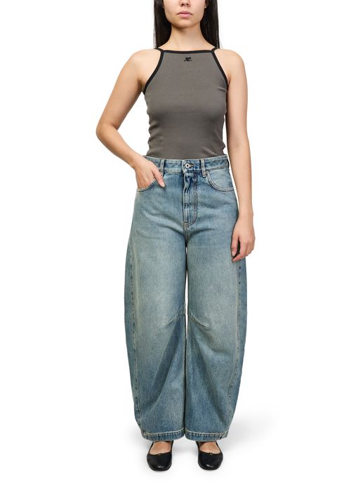 COURREGES Contrast tank top