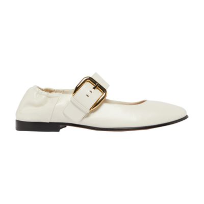 Bottega Veneta Off-white Astaire Mary-jane Ballerina Flats In White