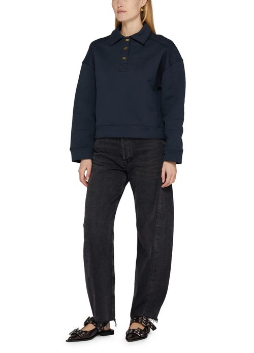 GANNI Long-sleeved polo shirt