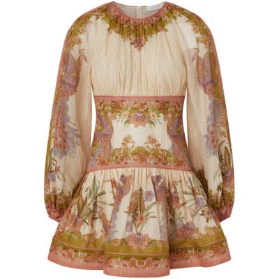 zimmermann balance long sleeve mini dress Women's Balance long sleeves mini dress | ZIMMERMANN