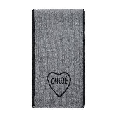 Chloé Encoeur Scarf In Gold