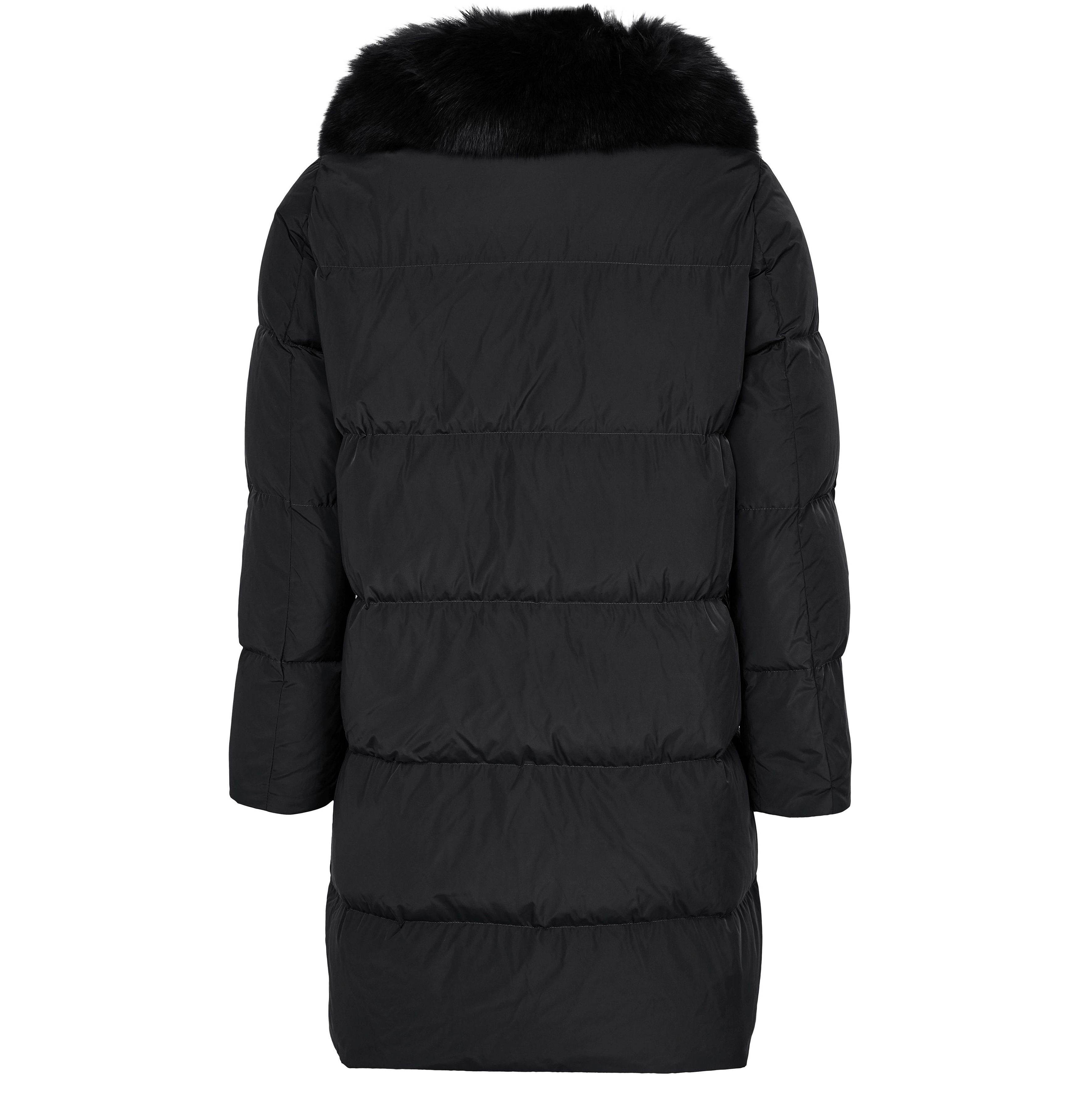 Puffer jacket with a fox fur collar thumbnail 3