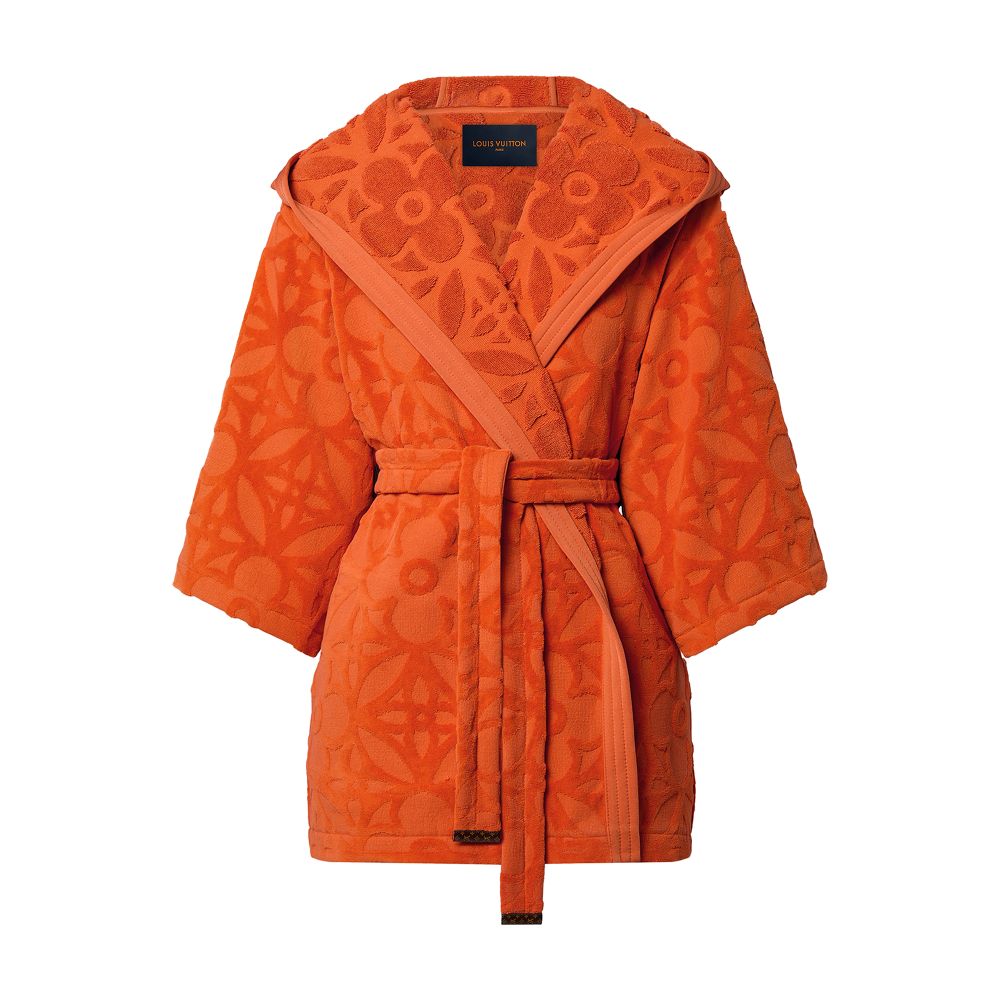 Monogram Flower Toweling Robe thumbnail 5