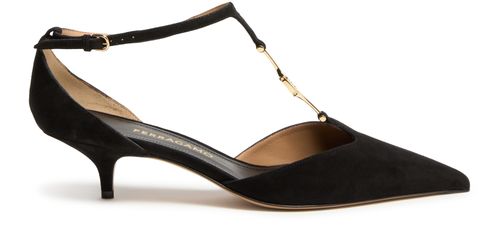 FERRAGAMO F buckle T-strap pump