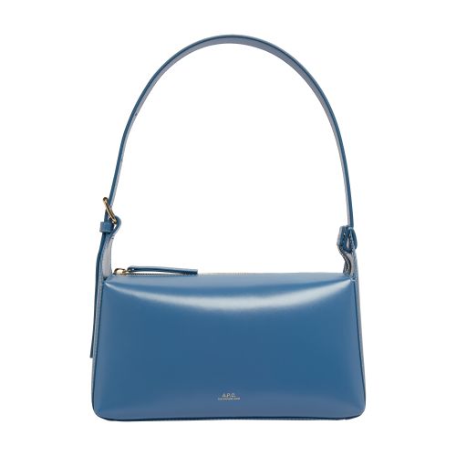 Apc A.p.c. Virginie Shoulder Bag - Leather - Blue In Ocean