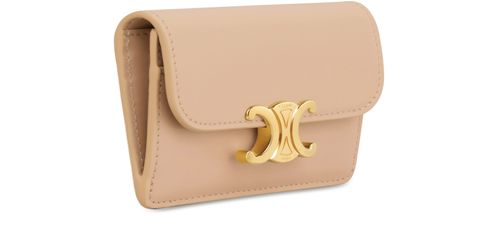 CELINE Card holder Triomphe in shiny calfskin