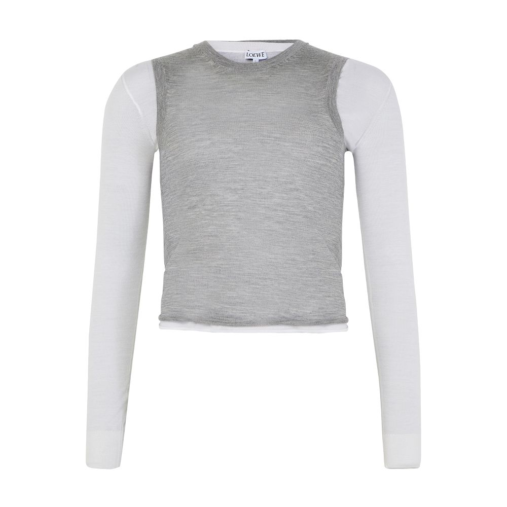 Draped sweater in cashmere thumbnail 7